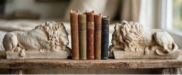sculptuur, Coppia leoni - 20 cm - Canovas leeuwenpaar —, Antiek en Kunst