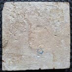 Carreau - Rare tuile décorative antique avec des grenades et