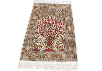 Silk Hereke Carpet with Mehrab Design - Pure Luxe ~1 Mio., Nieuw