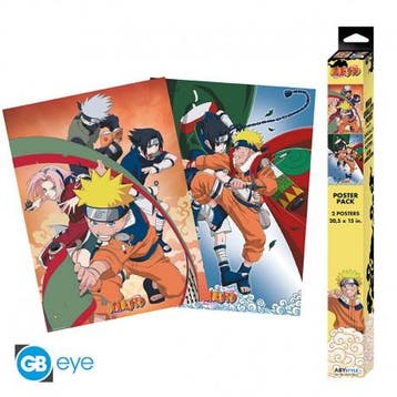 Naruto Team 7 Set 2 Posters Chibi 52 x 38 cm, Ophalen of Verzenden, Nieuw