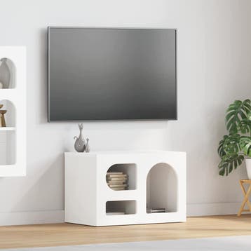 vidaXL TV Kast ELST 60 x 35 x 40 cm Wit Bewerkt hout, Verzenden