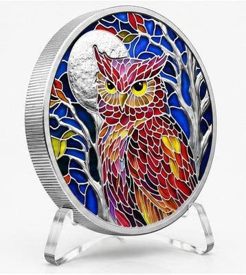 Niue. 5 Dollars 2026 – Nature’s Window – Majestic Owl – 2 oz
