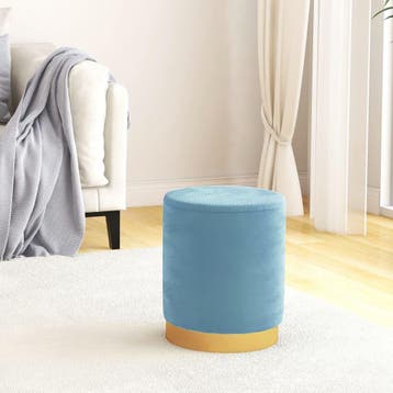vidaXL Hocker met opbergruimte rond fluweel 31 x 37 cm, Verzenden, Nieuw