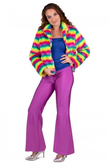 Flared Broek Neon Paars, Verzenden, Nieuw