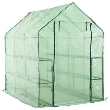 vidaXL Inloopkas met 12 schappen 143x214x196 cm staal, Verzenden, Nieuw