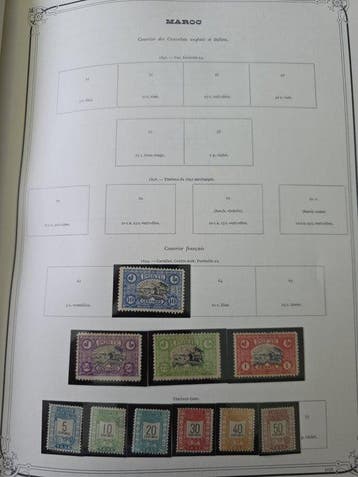 Marokko 1800/1900 - (90 paginas) | Lokale berichten, Franse, Gestempeld
