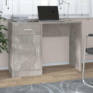 vidaXL Bureau met kast en lade 100x40x73 cm bewerkt hout, Huis en Inrichting, Verzenden, Nieuw