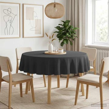 vidaXL Tafelkleed 5 st Rond Donkergrijs Ø 180 cm, Verzenden