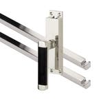 Kruk-espagnolet Dual links glans nikkel inclusief 2 stangen