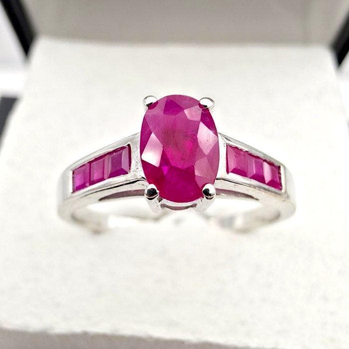 Zonder minimumprijs - Ring Zilver - Ruby, Bijoux, Sacs & Beauté, Bagues
