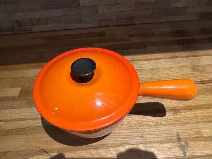 Le Creuset - Steelpan - Gietijzer - Fonduepan, Antiquités & Art, Antiquités | Ustensiles de cuisine