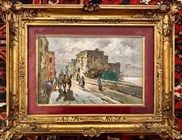 Felice Giordano (1880-1964) - Lungomare a Napoli