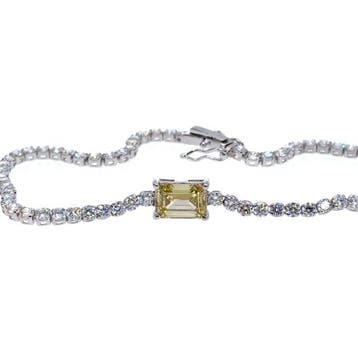 Zonder minimumprijs - Armband - 14 karaat Witgoud - 3.03ct., Nieuw