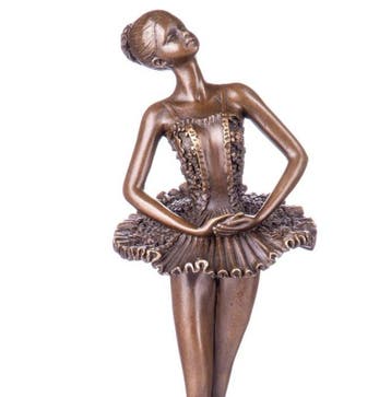 Figuur - Bronzefigur Ballerina - Brons, Marmer