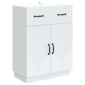 vidaXL Dressoir met lade Wit 66 x 34,5 x 87 cm Bewerkt hout, Verzenden, Nieuw