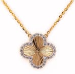 Ketting met hanger - 18 karaat Geel goud - 0.31ct. tw.