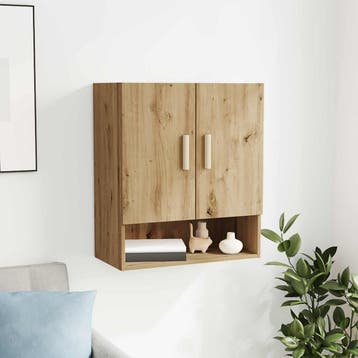 vidaXL Wandkast 60 x 31 x 70 cm Bewerkt hout Ambachtelijk, Verzenden, Nieuw