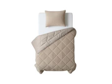 Veiling - Lazy all-in-one dekbed Teddy fur - taupe 1 persoon, Huis en Inrichting, Slaapkamer | Beddengoed, Nieuw