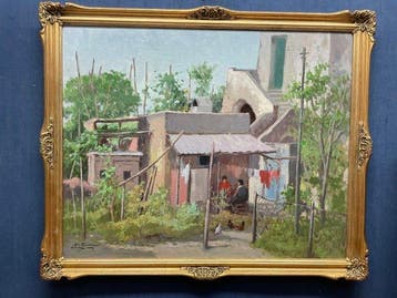Leon Giuseppe Buono ( 1888-1976) - Cortile, Antiek en Kunst