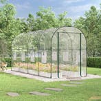 vidaXL Tuinkas 160x400x190 cm PVC en gepoedercoat staal, Tuin en Terras, Verzenden, Nieuw