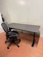 Elektrisch Zit Sta Bureau Offeco - Antraciet blad - Zwart, Verzenden