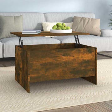 vidaXL Salontafel 80x55,5x41,5 cm bewerkt hout gerookt, Verzenden