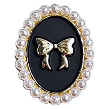 Fako Bijoux - Magnetische Mini Broche - Ovaal Strik Met, Verzenden