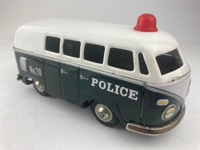 Okyasu - Blikken speelgoedauto - VW T1 Police bus -, Antiek en Kunst, Antiek | Speelgoed