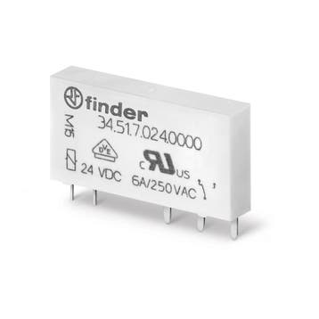 Relais PCB Ultra-Fin 24VDC 6A Contact CO Unique -, Verzenden
