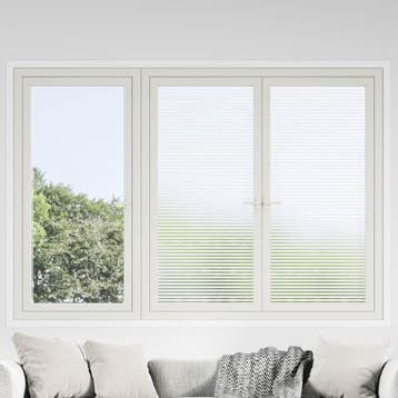 vidaXL Raamfolie strepenpatroon mat 0,9x100 m PVC, Verzenden, Nieuw