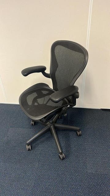 Herman Miller Aeron Bureaustoelen, Uit Voorraad Leverbaar!, Verzenden, Zwart, Zo goed als nieuw, Bureaustoel