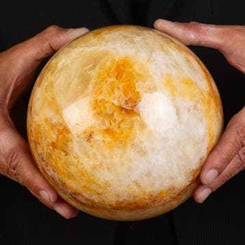 Spirituele communicatie - Grote Golden Healer Kwartsbol. -