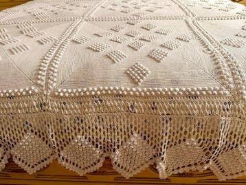 Bedsprei - 170 cm - 162 cm - Haakwerk - Handgemaakt