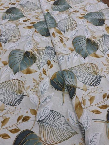 Tissu d’ameublement - 500 cm - 140 cm - COTON PALLADIUM VERT