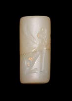 Assyrisch Chalcedony Cilinderzegel met gevleugeld wezen en