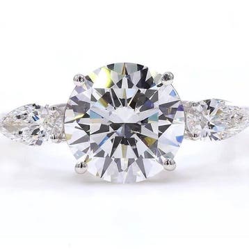Zonder minimumprijs - Ring - 18 karaat Witgoud - 3.44ct. tw.
