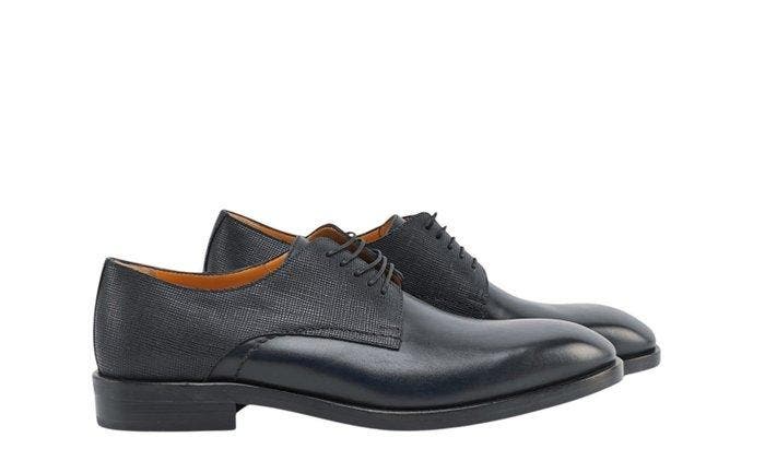 TESTONI - 8 UK - 42 IT - Derby Shoes Calf Blue Navy -, Kleding | Heren, Schoenen