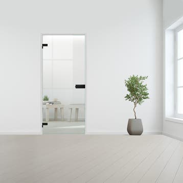 Glazen binnendeur voor opdek kozijn zwart beslag-Linksdraaie, Bricolage & Construction, Vitres, Châssis & Fenêtres, Verzenden