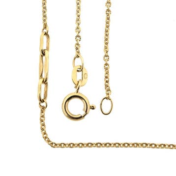 Gouden ankerschakel ketting, Ophalen of Verzenden, Gebruikt, Goud, Goud