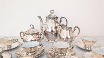 Bavaria - Koffieservies (23) - Argento - Verzilverd,, Antiek en Kunst