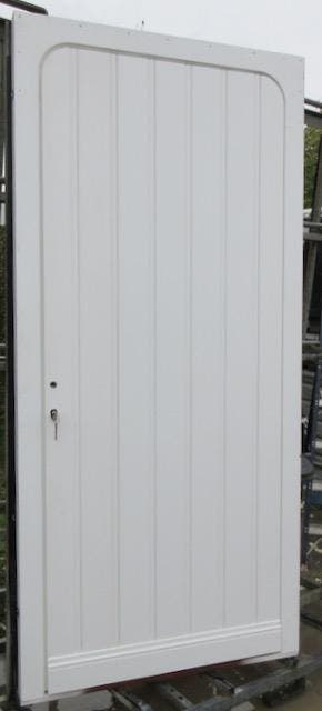 moabi houten buitendeur , achterdeur , deur 107 x 217 wit, 100 tot 120 cm, 215 cm of meer, Ophalen of Verzenden, Hout