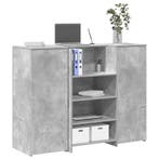 vidaXL Receptiebalie 135x50x103,5 cm bewerkt hout betongrijs, Verzenden, Nieuw