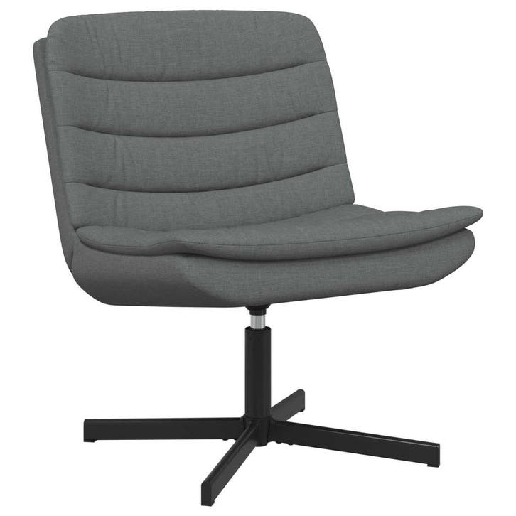 vidaXL Draaistoel Donkergrijs 63 x 75 x 76 cm Stof, Maison & Meubles, Chaises, Envoi