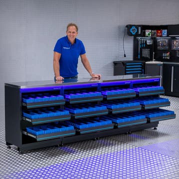 Datona Werkbank PREMIUM RVS werkblad met opbergbakken – 272, Ophalen of Verzenden