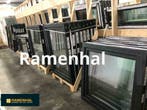 ZWARTE RAMEN,DEUREN,SCHUIFRAMEN ENKEL BIJ  RAMENHAL ZOLDER, Ophalen, Nieuw, Gevelraam of Ruit, Dubbelglas
