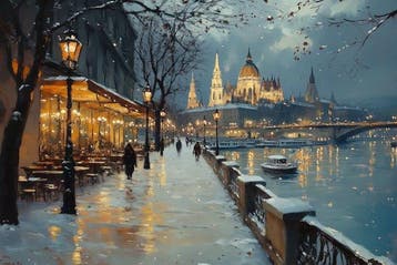 CoCo - Winter Evening Lights - XXL, Antiek en Kunst
