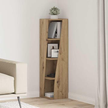 vidaXL Hoekkast Artisan Eiken 27,5x27x102cm Bewerkt hout, Verzenden, Nieuw