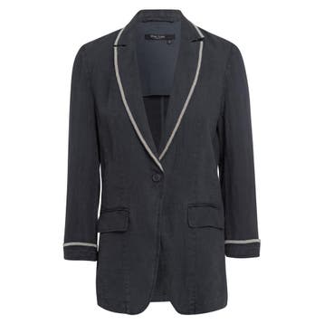 Marc Aurel • grijze linnen blazer • 36, Kleding | Dames, Marc Aurel, Verzenden, Nieuw, Maat 36 (S)