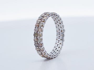 Zonder minimumprijs - Ring - 14 karaat Witgoud - 1.42ct. tw., Nieuw