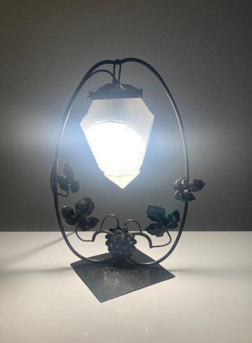 Lampe de table - Fer forgé - Art nouveau & Art Deco, Antiek en Kunst